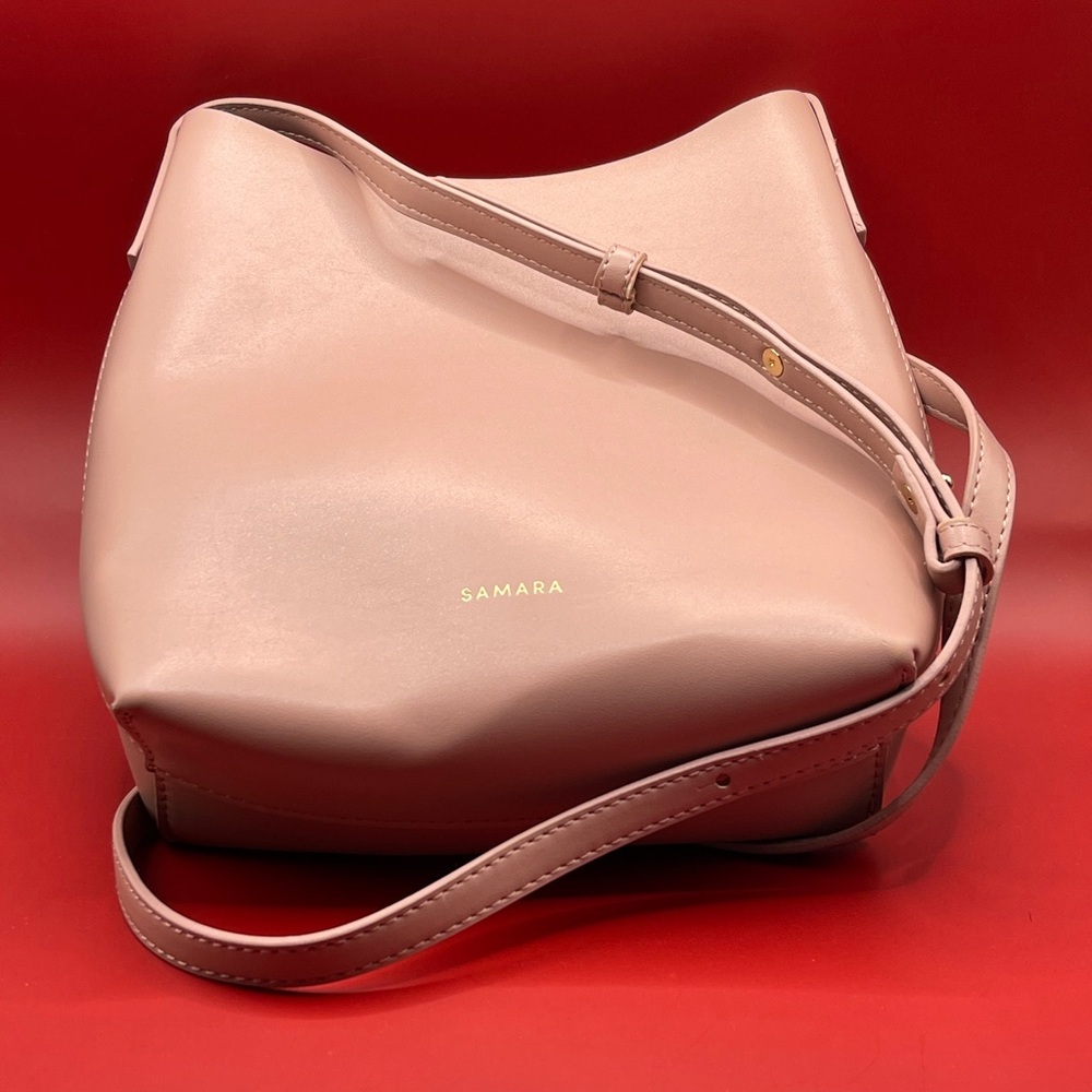 ANTHROPOLOGIE Pink Bag Leather Crossbody Small Sling Purse Peony Vegan SAMARA - Picture 5 of 5